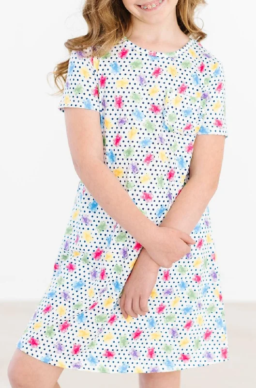 Women's shirt dress teal pop -SALE Gummy Bear T-Shirt Dress