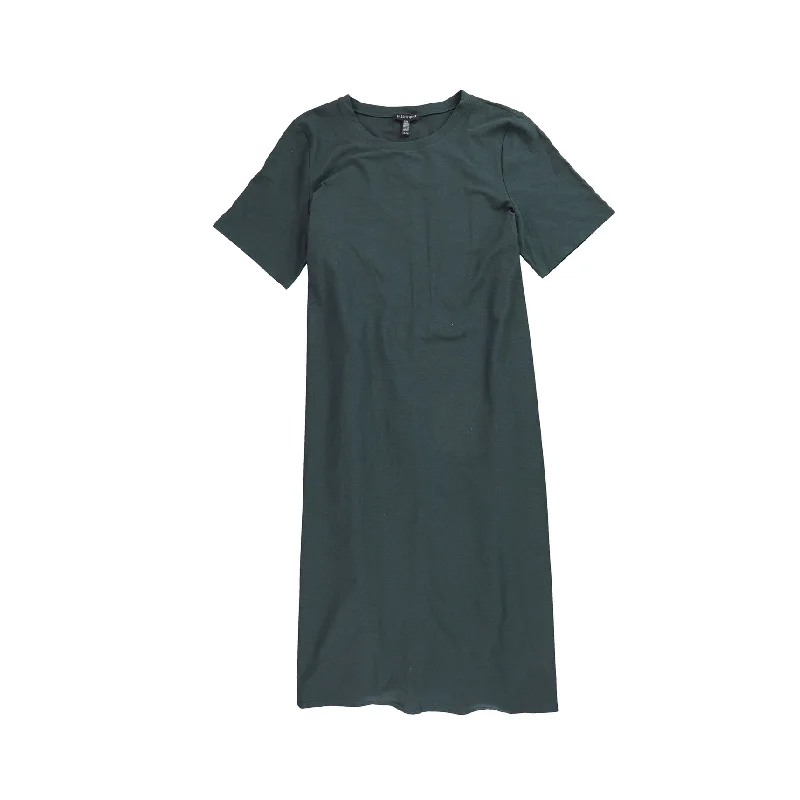 Women's shirt dress navy vibe -Eileen Fisher Womens Solid Shirt Dress, Green, X-Small