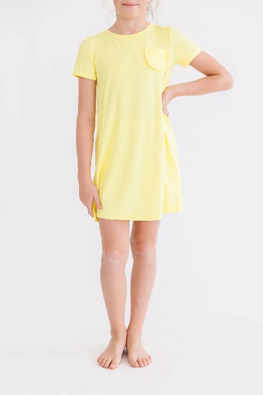 Women's shirt dress ever glow -Yellow T-Shirt Dress