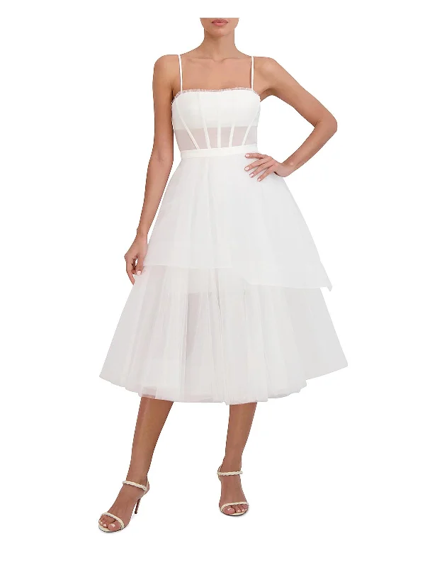 ladies-midi-dress-sky-sweep-Womens Tulle Prom Midi Dress