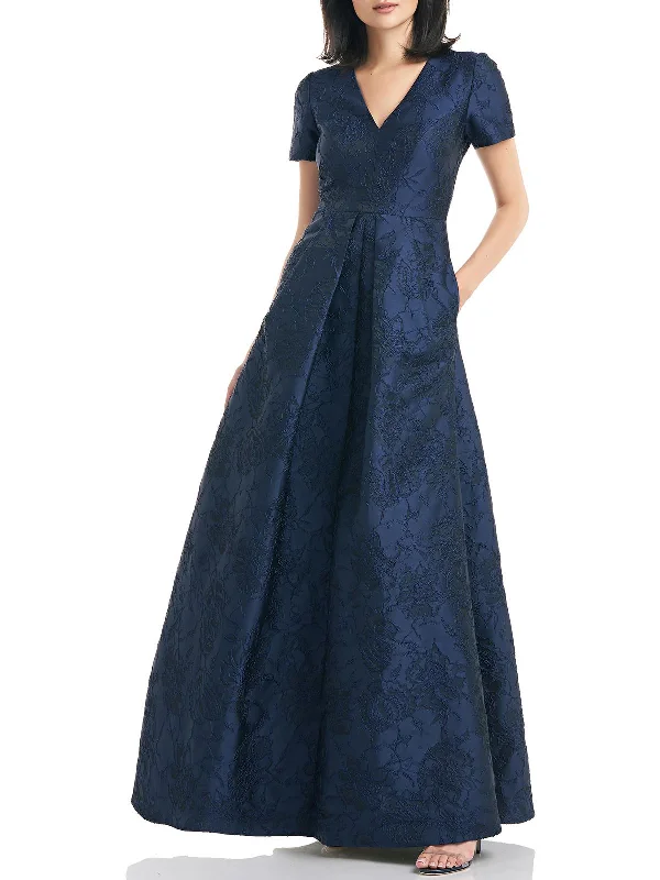 ladies-maxi-dress-date-night-dream-Womens Brocade Maxi Evening Dress