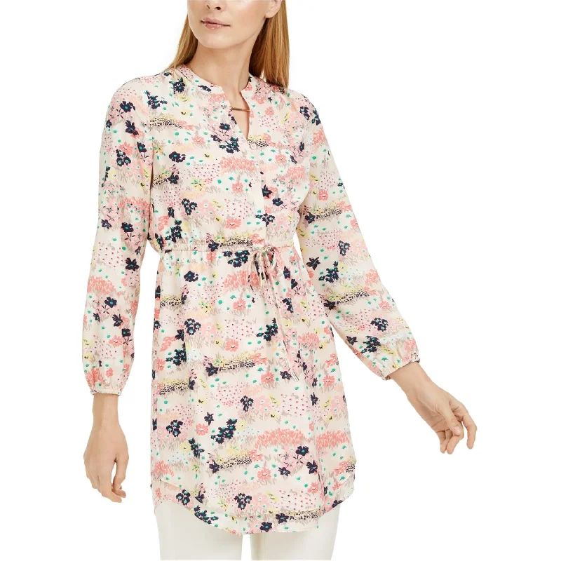 Women's shirt dress luxe glow -Maison Jules Womens Floral Shirt Dress