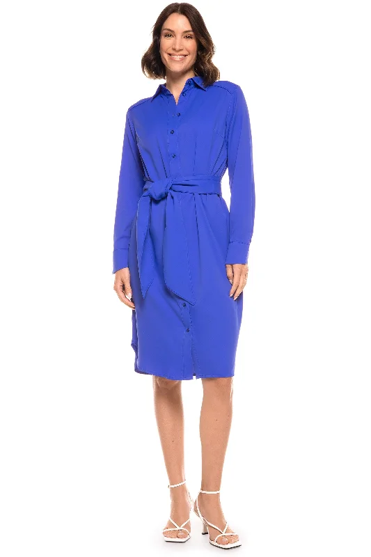 Women's shirt dress flare glow -Women's Kitts Shirt Dress | Baja Blue