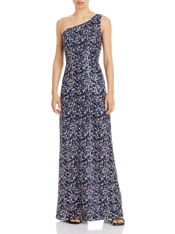 ladies-floral-dress-dainty-daisy-Olivia Womens Floral Sequined Evening Dress