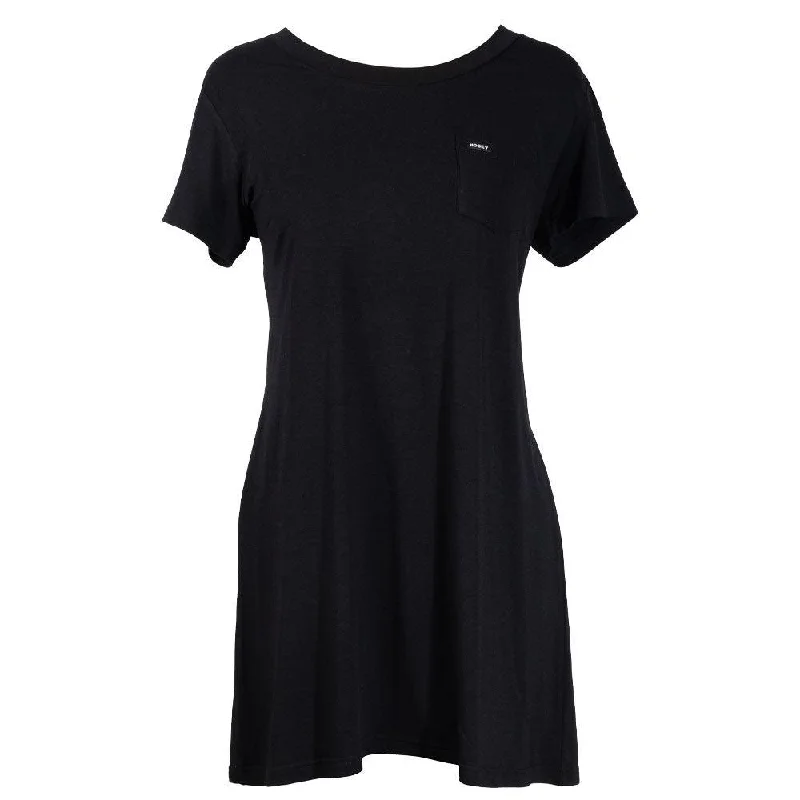 Women's shirt dress easy wear -Sayulita T-Shirt Dress - Black