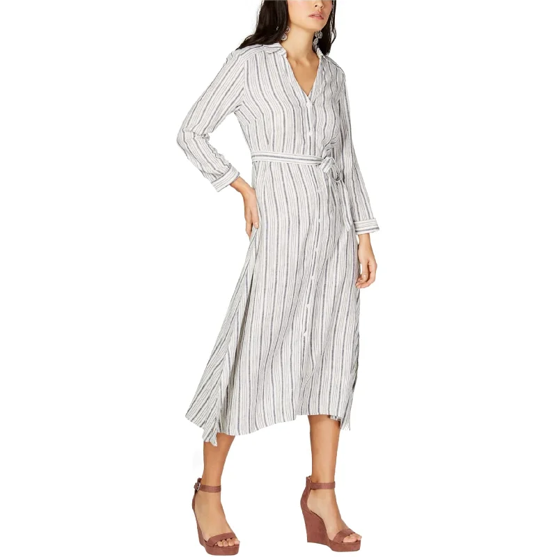 Women's shirt dress yes chic -I-N-C Womens Striped Shirt Dress