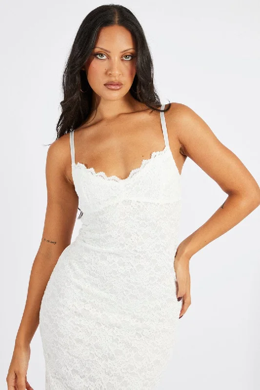 ladies-bodycon-dress-shopping-snug-White Bodycon Dress Strappy Lace