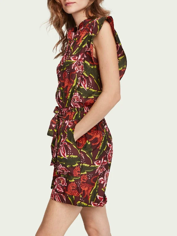 ladies-floral-dress-value-violet-Scotch & Soda Floral Print Playsuit