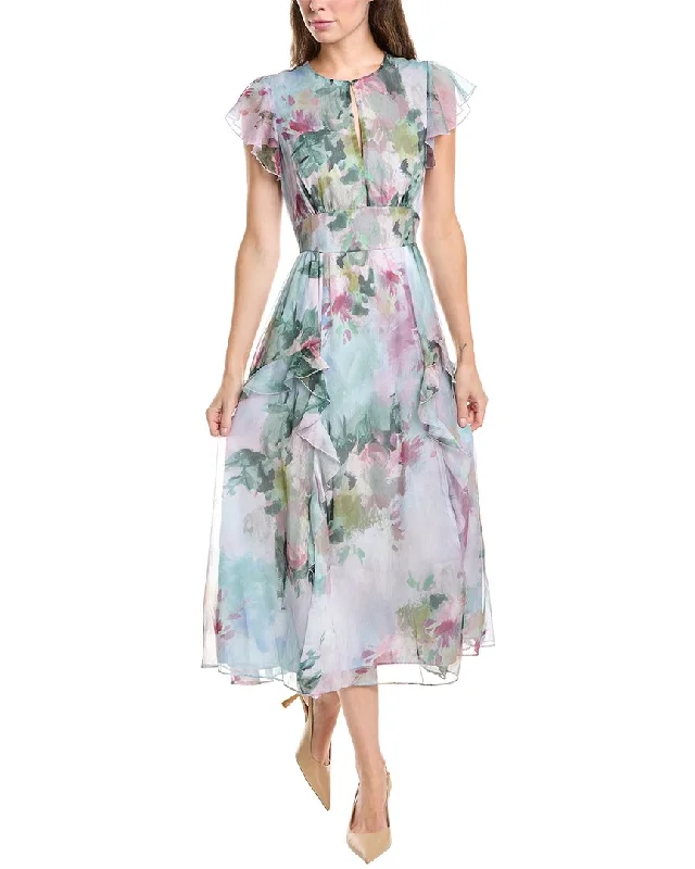 ladies-midi-dress-custom-chic-Ted Baker Waterfall Ruffle Midi Dress