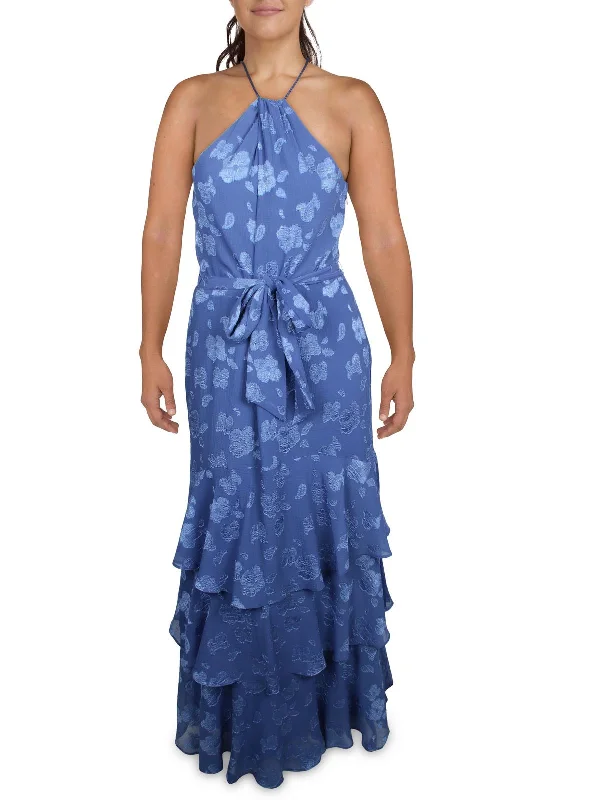 ladies-maxi-dress-brunch-bloom-Womens Maxi Adjustable Halter Dress