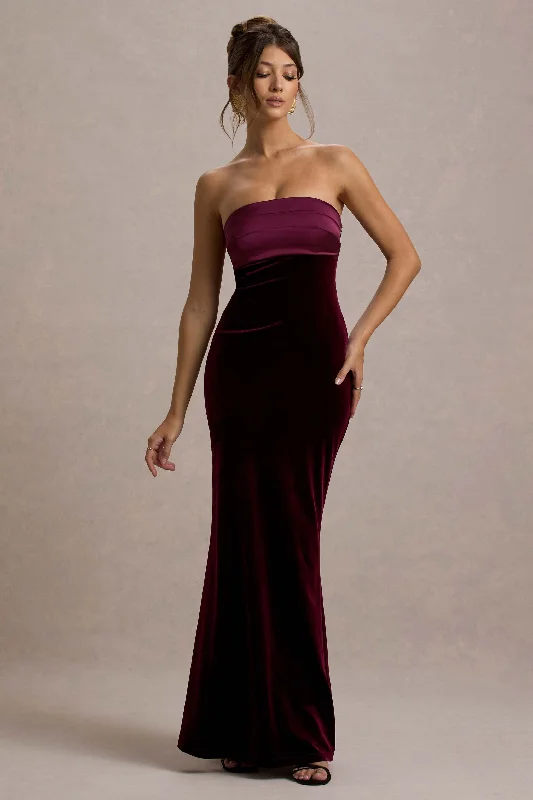 ladies-maxi-dress-ecru-essence-Ambrosi | Port Velvet Bandeau Maxi Dress