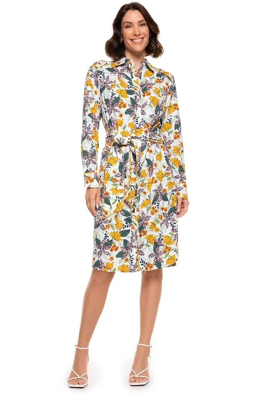 Women's shirt dress loose chic -Women's Kitts Shirt Dress | Apricot Crush Floral Paradise