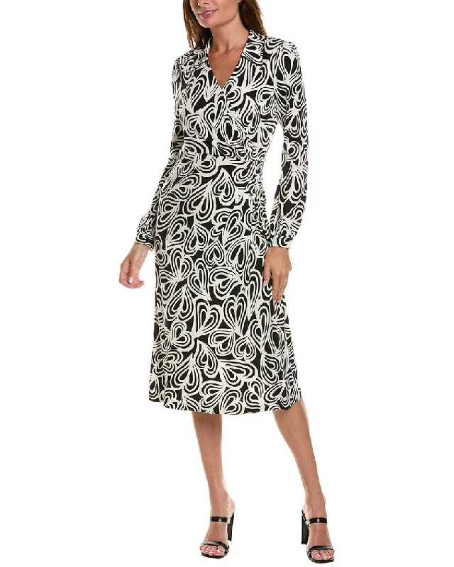 ladies-midi-dress-smocked-sway-Diane von Furstenberg Bogna Wool-Blend Midi Dress