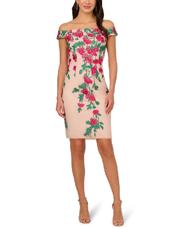 ladies-floral-dress-80s-iris-Adrianna Papell Cascading Floral Dress