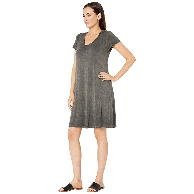 Women's shirt dress smart glow -Karen Kane Women's Vintage Wash Olivia T Shirt Dress Grey Size L