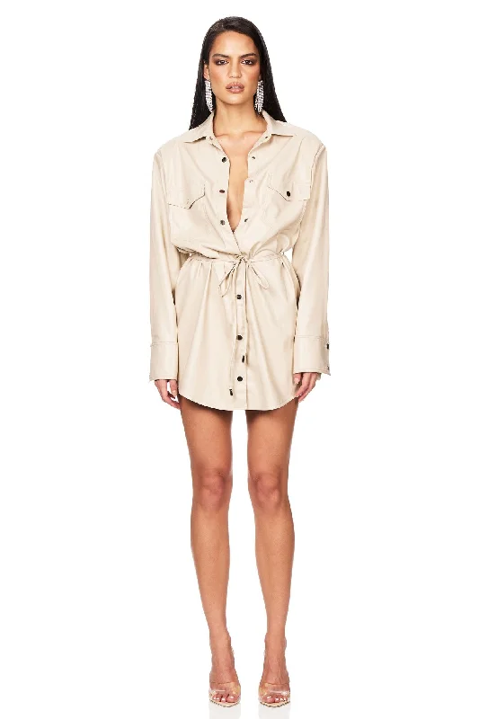 Women's shirt dress pure glow -Off Duty Shirt Dress