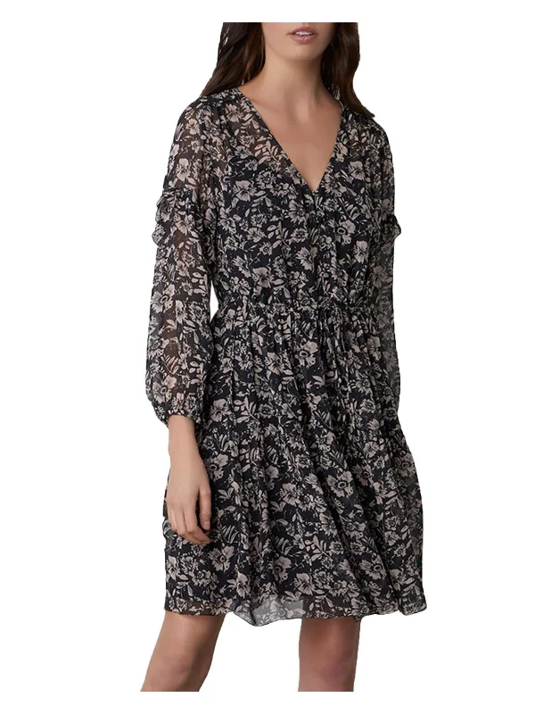 ladies-floral-dress-indigo-iris-Selina Womens Floral Boho Shift Dress