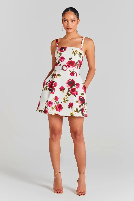 ladies-floral-dress-maternity-magnolia-Eloise White Floral Dress