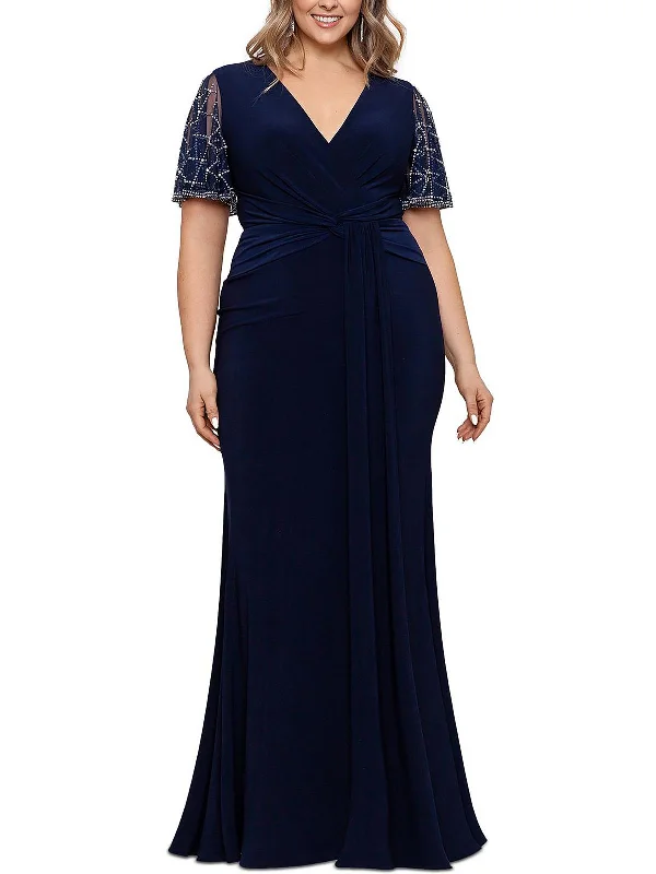 ladies-maxi-dress-relaxed-rhythm-Plus Womens Embellished Maxi Evening Dress