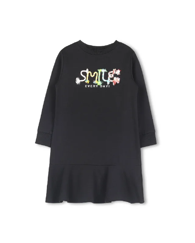 Women's shirt dress bud glow -Rope Smile Sweatshirt Dress