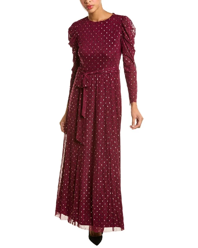 ladies-maxi-dress-ash-allure-Anne Klein Puff Sleeve Maxi Dress