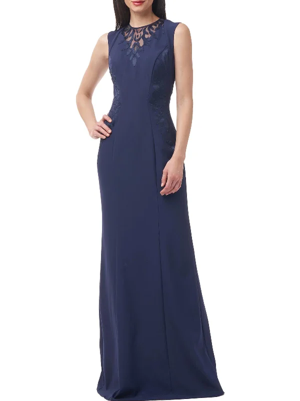 ladies-maxi-dress-cowl-cool-Womens Illusion Maxi Evening Dress