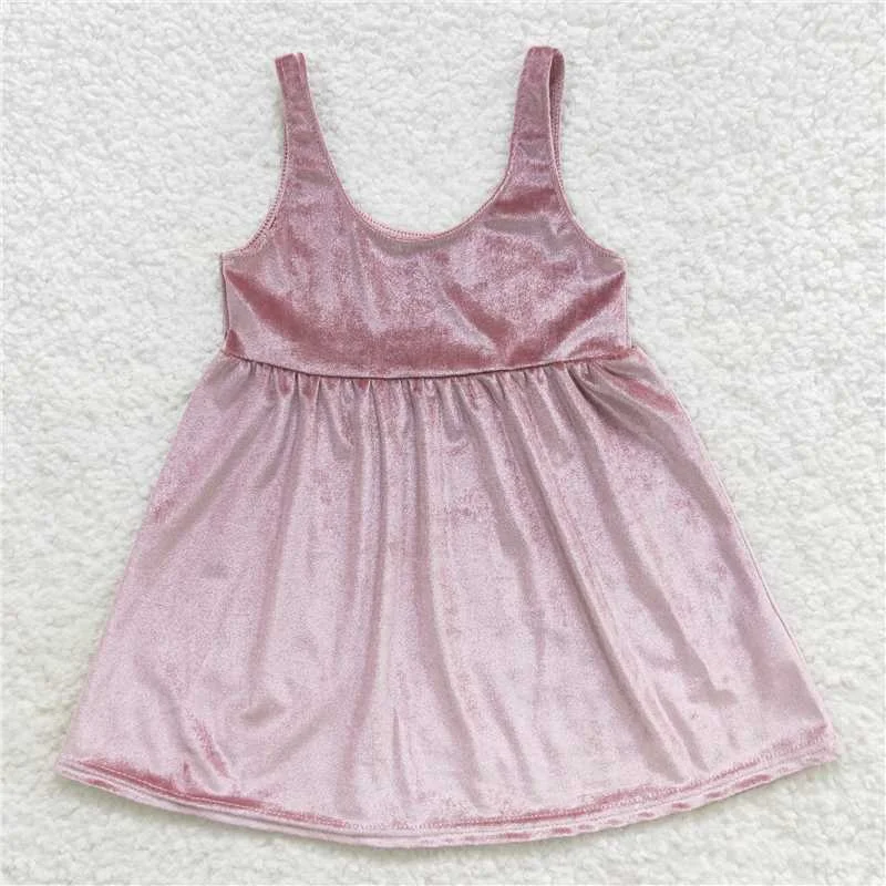 Women's shirt dress knee glow -GSD0454  Baby Girls Floral Tee Shirt Top Velvet Suspender Dresses