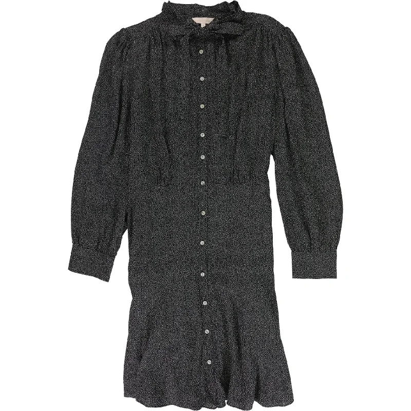 Women's shirt dress tie flair -Rebecca Taylor Womens Sprinkle-Dot Shirt Dress